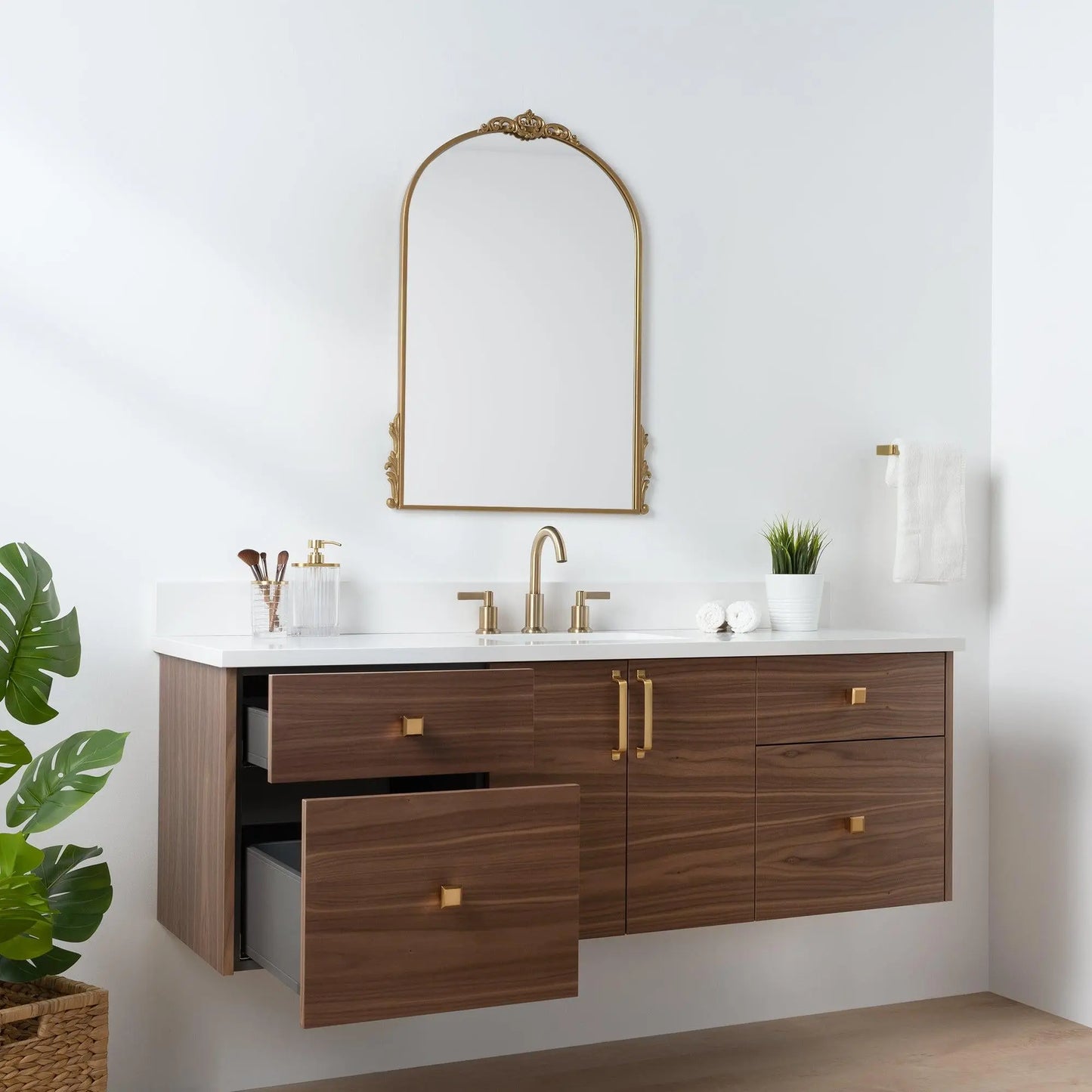 Austin SLIM, 60" Teodor® Modern Wall Mount American Black Walnut Vanity Teodor Bathroom VanityCanada