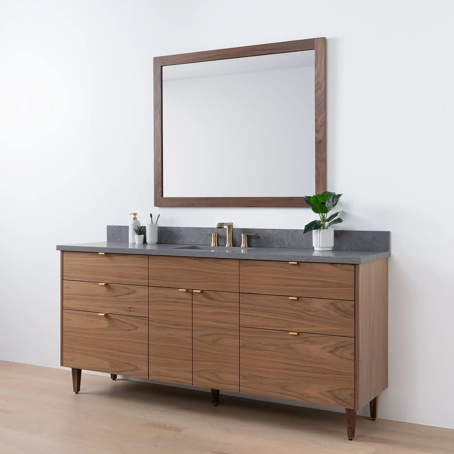 Austin SLIM, 72" Teodor® Modern American Black Walnut Vanity Teodor Bathroom VanityCanada