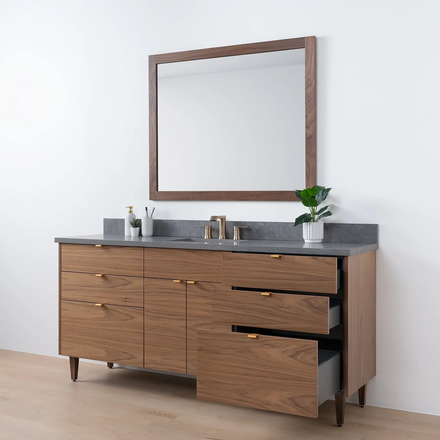 Austin SLIM, 72" Teodor® Modern American Black Walnut Vanity Teodor Bathroom VanityCanada