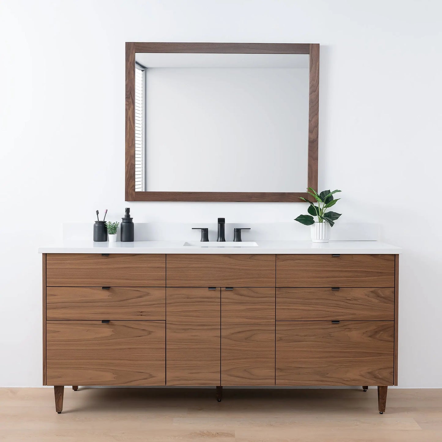 Austin SLIM, 72" Teodor® Modern American Black Walnut Vanity Teodor Bathroom VanityCanada