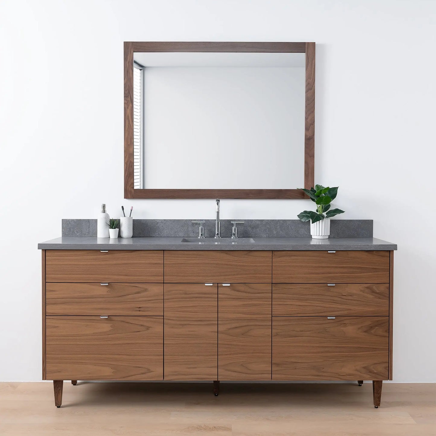Austin SLIM, 72" Teodor® Modern American Black Walnut Vanity Teodor Bathroom VanityCanada