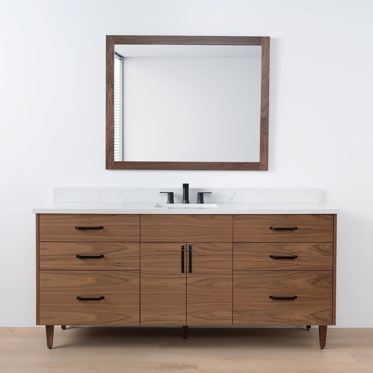 Austin SLIM, 72" Teodor® Modern American Black Walnut Vanity Teodor Bathroom VanityCanada