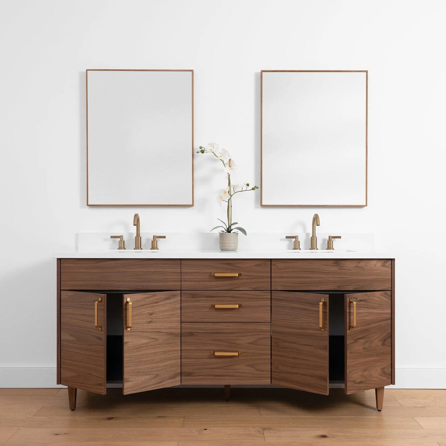 Austin SLIM, 72" Teodor® Modern American Black Walnut Vanity, Double Sink Teodor Bathroom VanityCanada