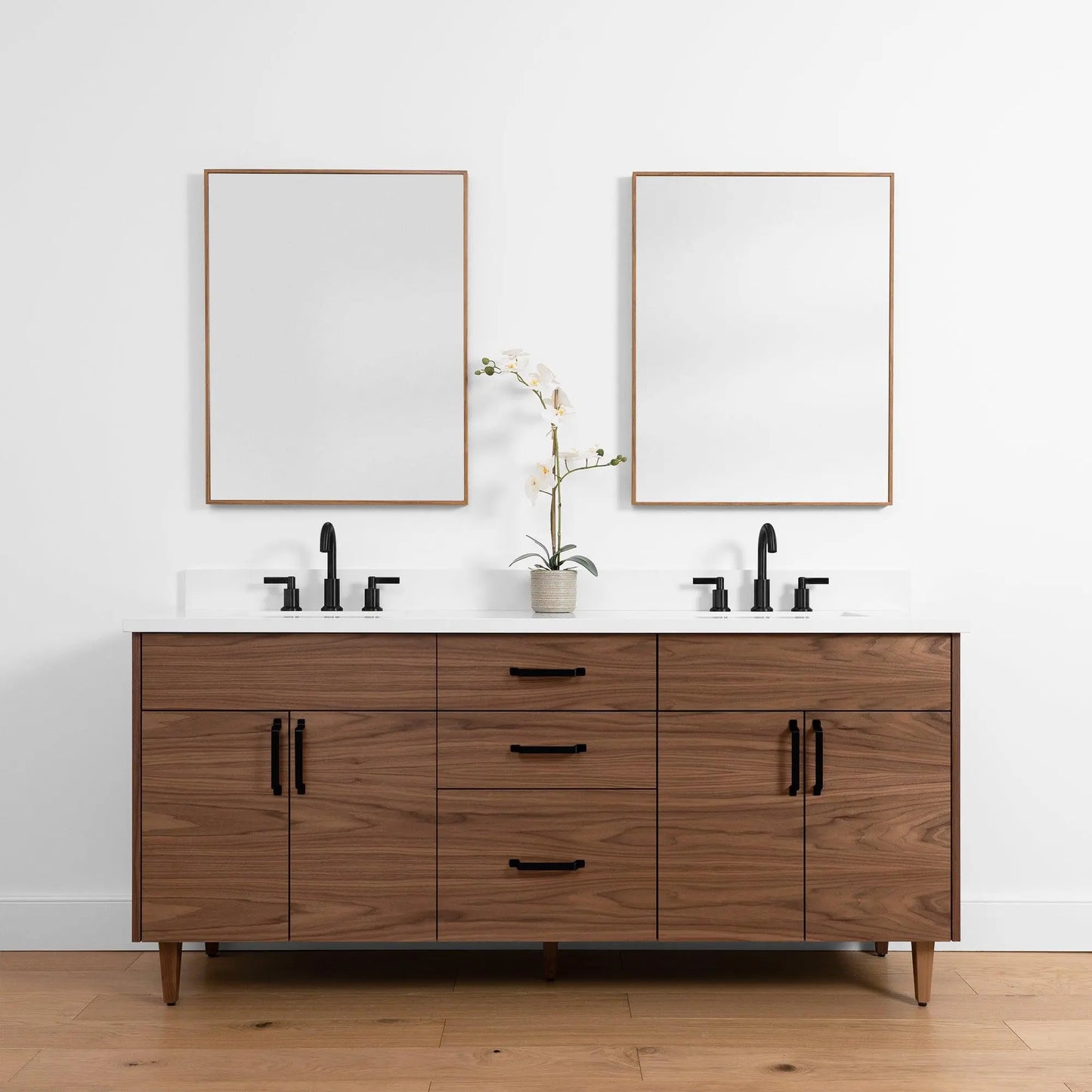 Austin SLIM, 72" Teodor® Modern American Black Walnut Vanity, Double Sink Teodor Bathroom VanityCanada