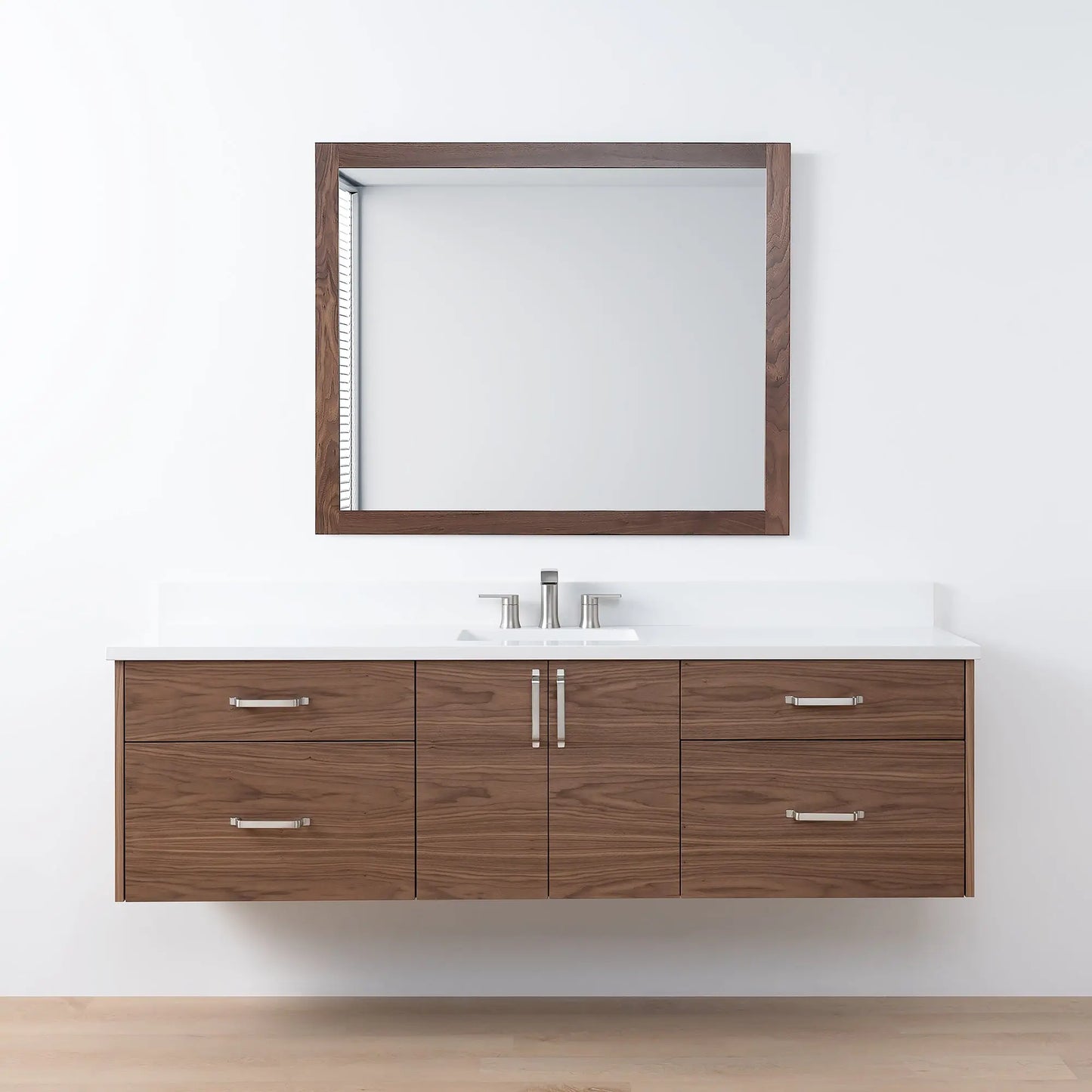 Austin SLIM, 72" Teodor® Modern Wall Mount American Black Walnut Vanity Teodor Bathroom VanityCanada