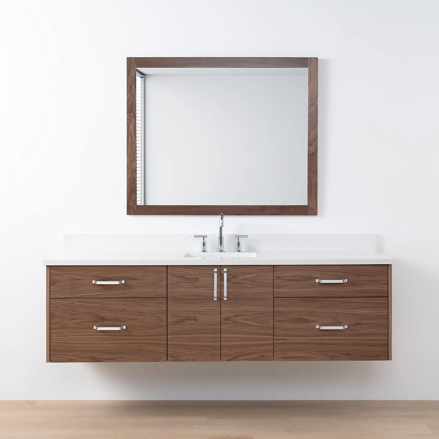 Austin SLIM, 72" Teodor® Modern Wall Mount American Black Walnut Vanity Teodor Bathroom VanityCanada
