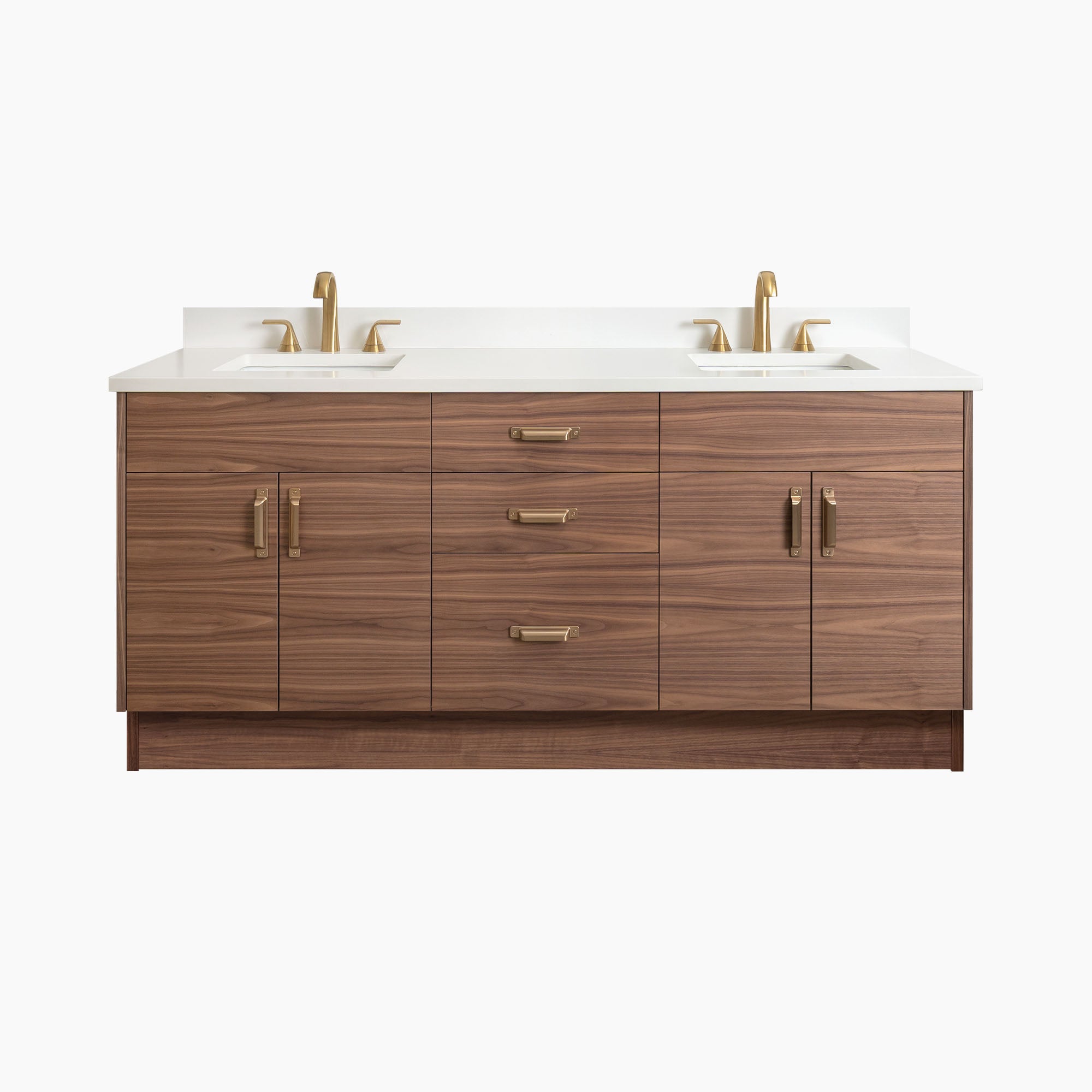 Austin Stainless SLIM 72" American Black Walnut Bathroom Vanity, Double Sink Teodor Bathroom Vanity Canada