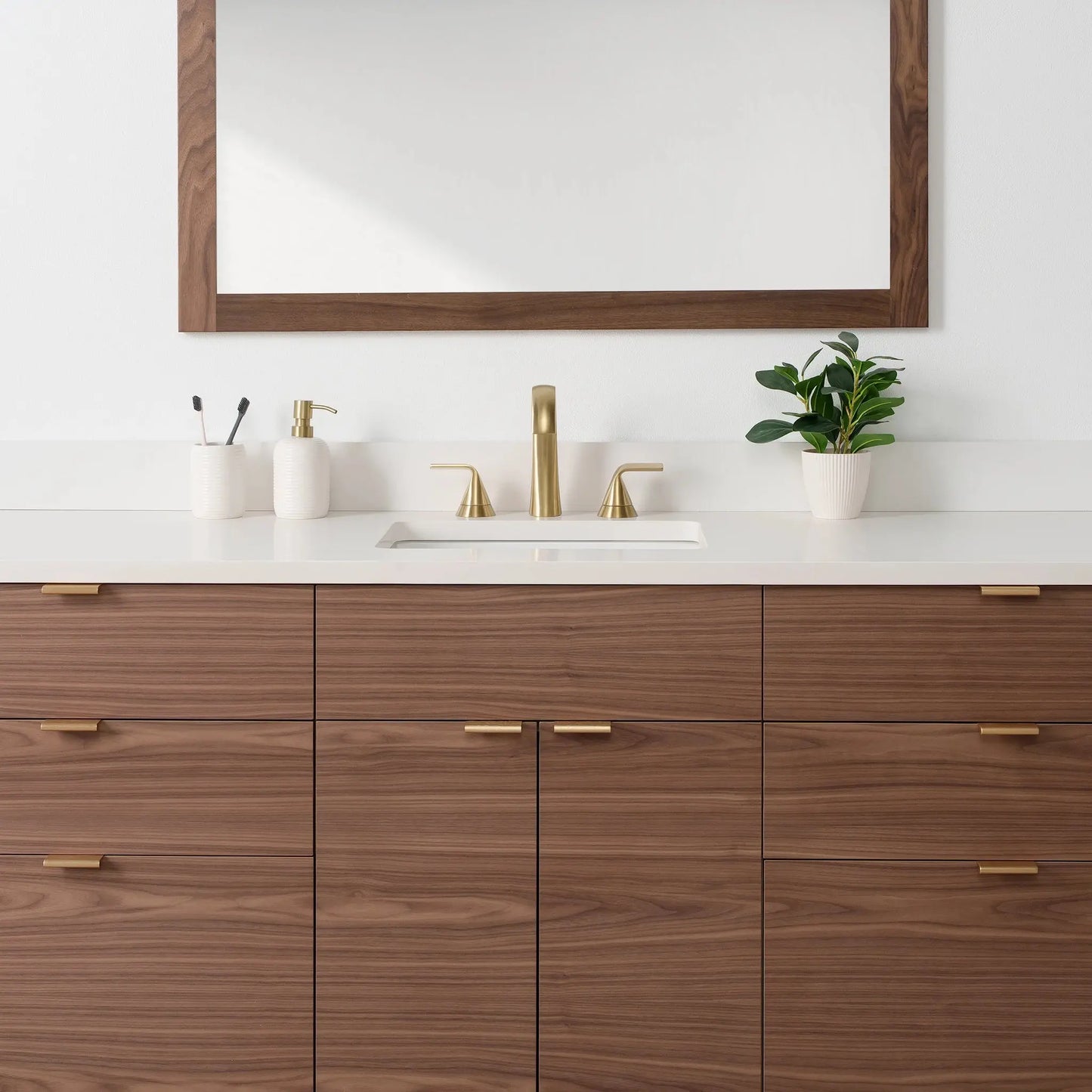 Austin SLIM Stainless 72" American Black Walnut Bathroom Vanity Teodor Bathroom Vanity Canada