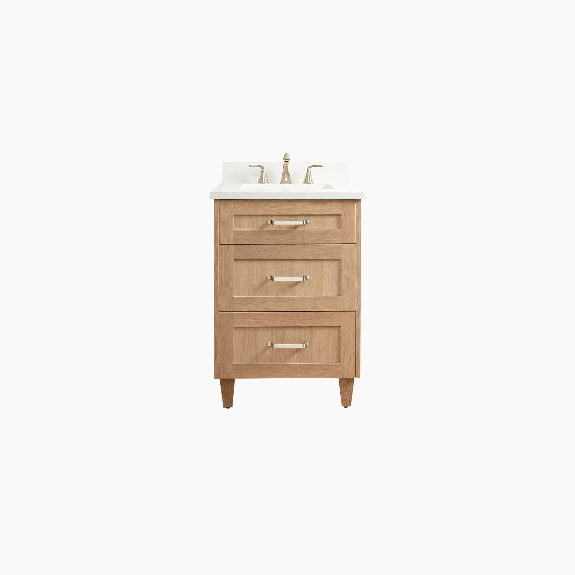 Bridgeport 24 White Oak Bathroom Vanity w/ Drawers