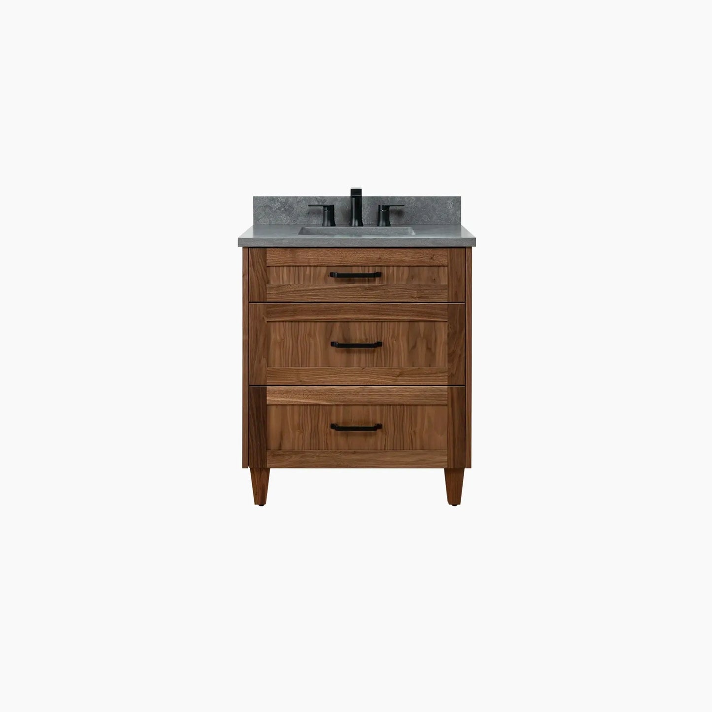 Bridgeport SLIM 30" American Black Walnut Bathroom Vanity - All Drawers Teodor Bathroom Vanity Canada