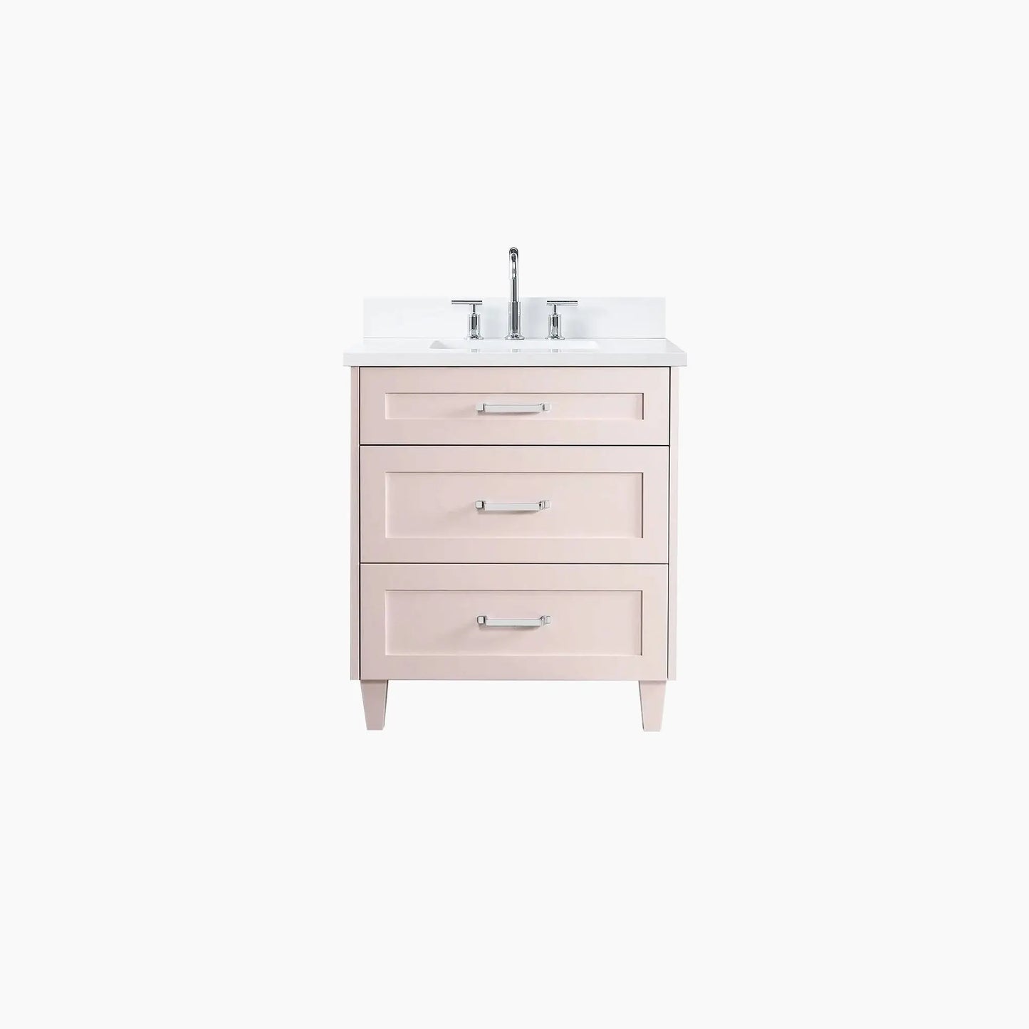 Bridgeport SLIM 30" Champagne Pink Bathroom Vanity - All Drawers Teodor Bathroom Vanity Canada
