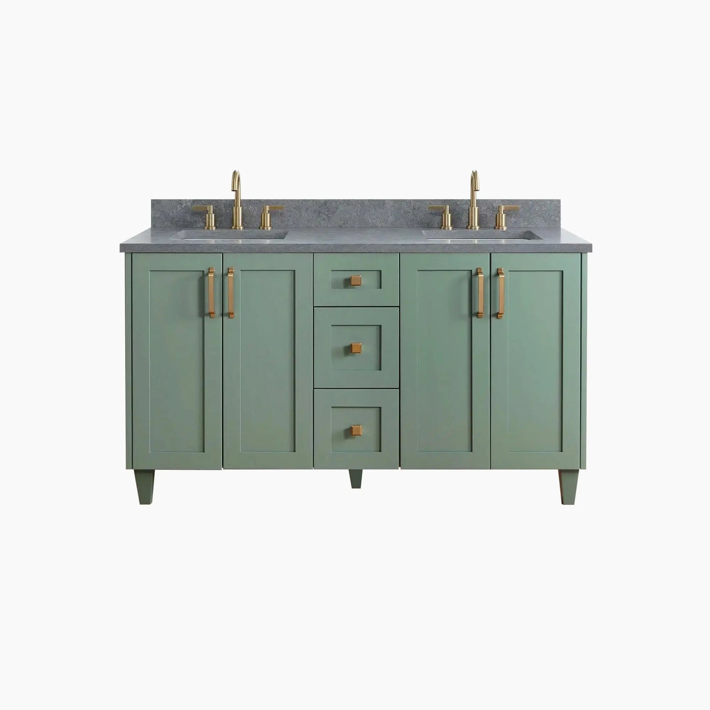Bridgeport SLIM 60" Sage Green Bathroom Vanity, Double Sink Teodor Bathroom Vanity Canada