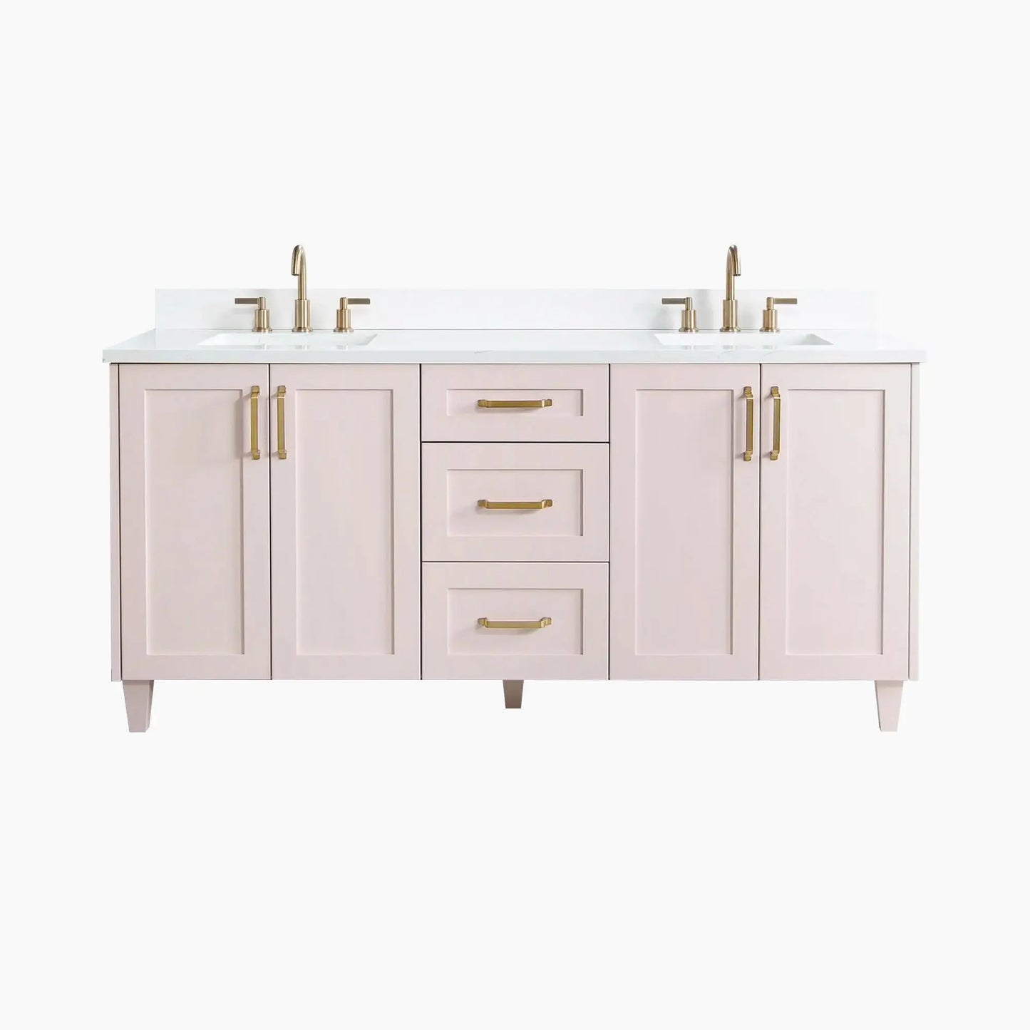 Bridgeport SLIM 72" Champagne Pink Bathroom Vanity, Double Sink Teodor Bathroom Vanity Canada