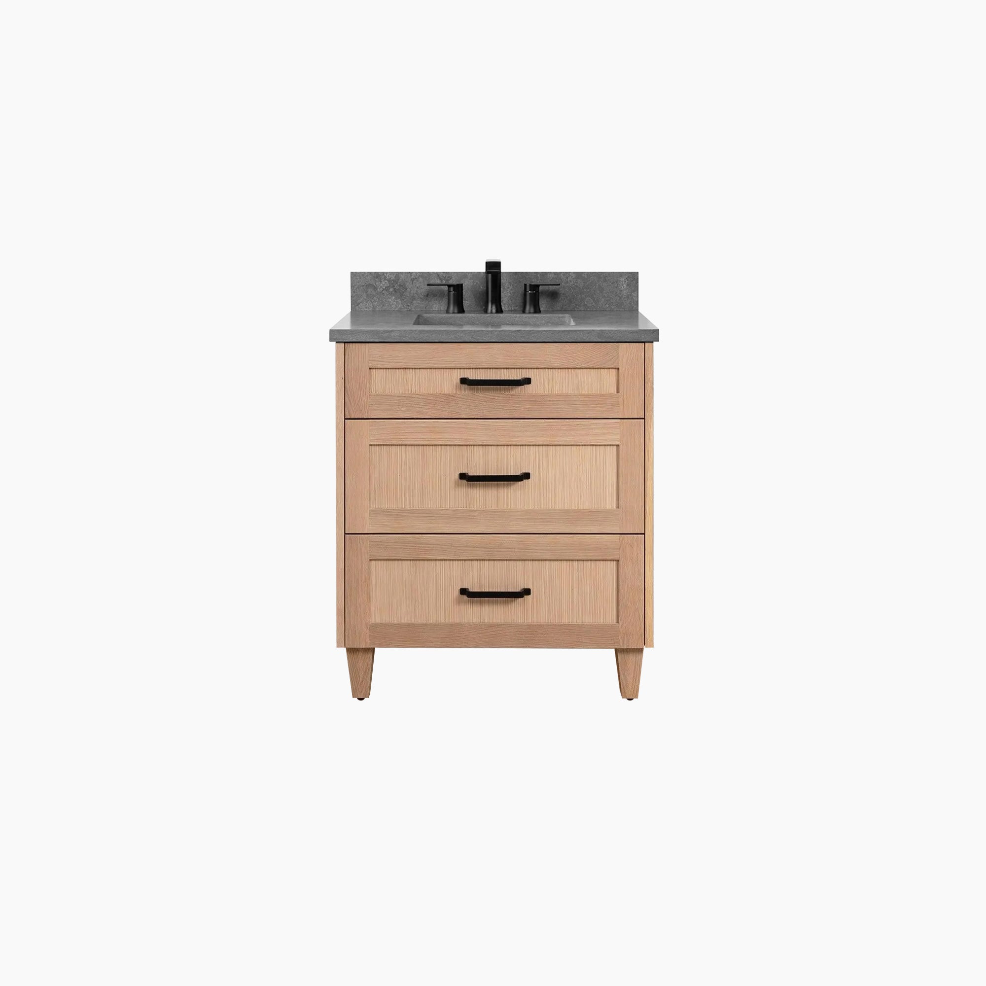 Bridgeport SLIM 30 White Oak Bathroom Vanity w/ Drawers