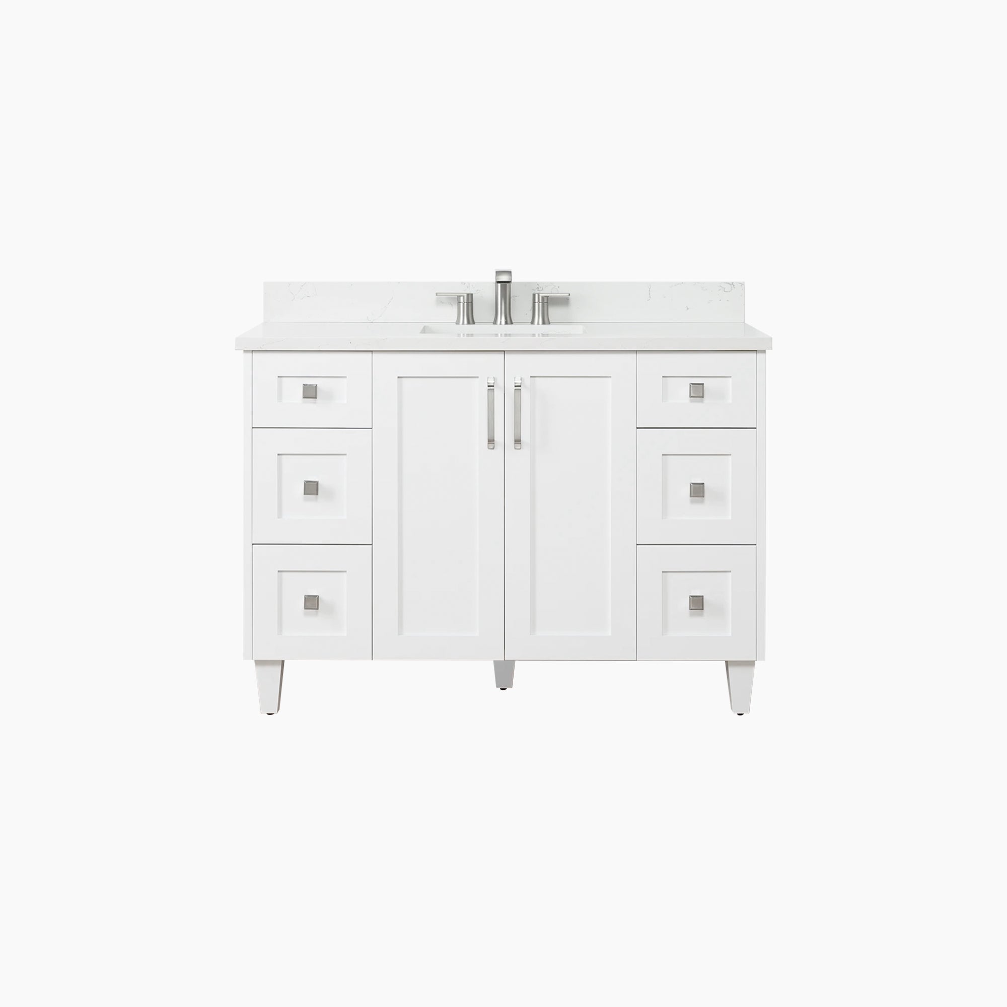 Bridgeport SLIM 48 Satin White Bathroom Vanity