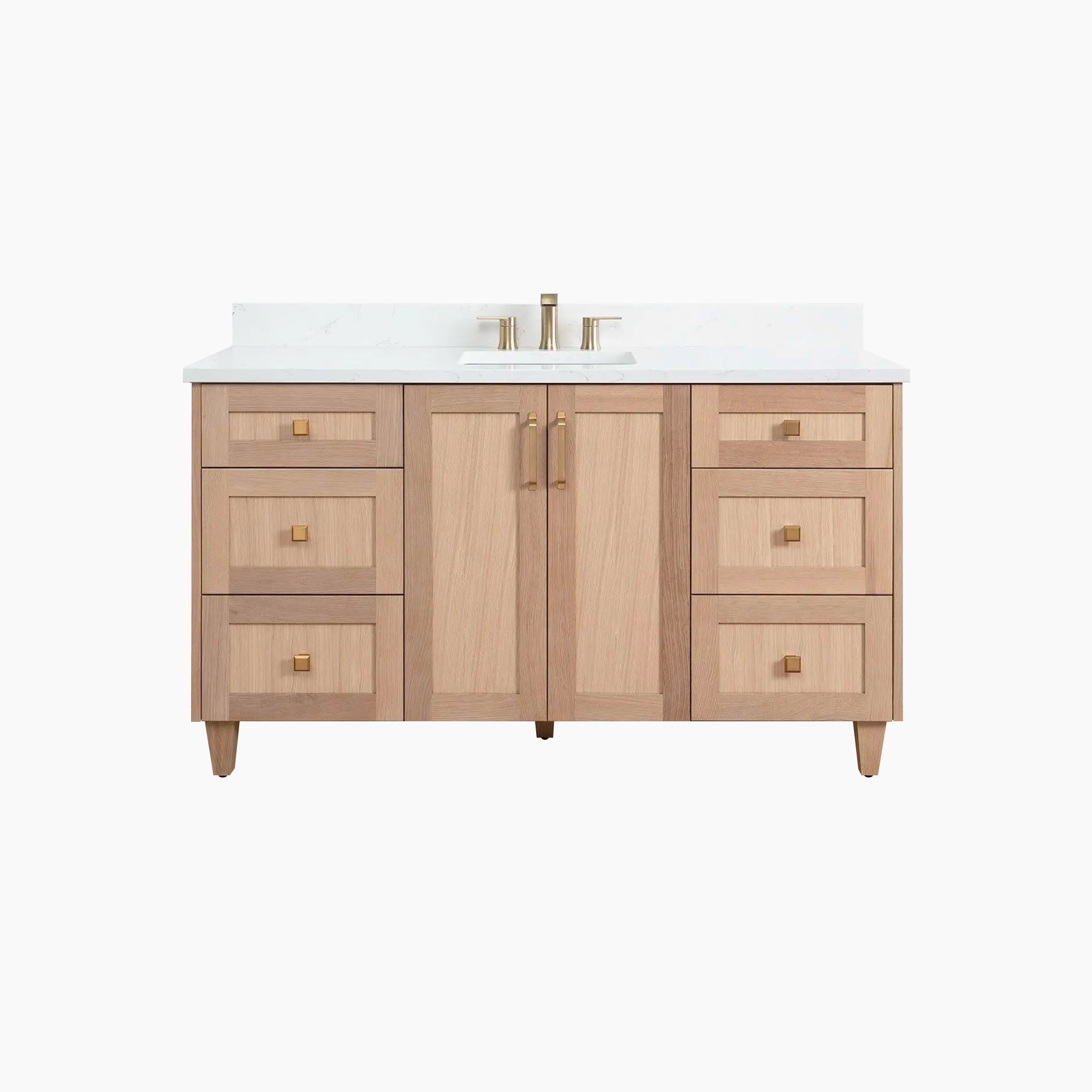 Bridgeport SLIM 60 White Oak Bathroom Vanity