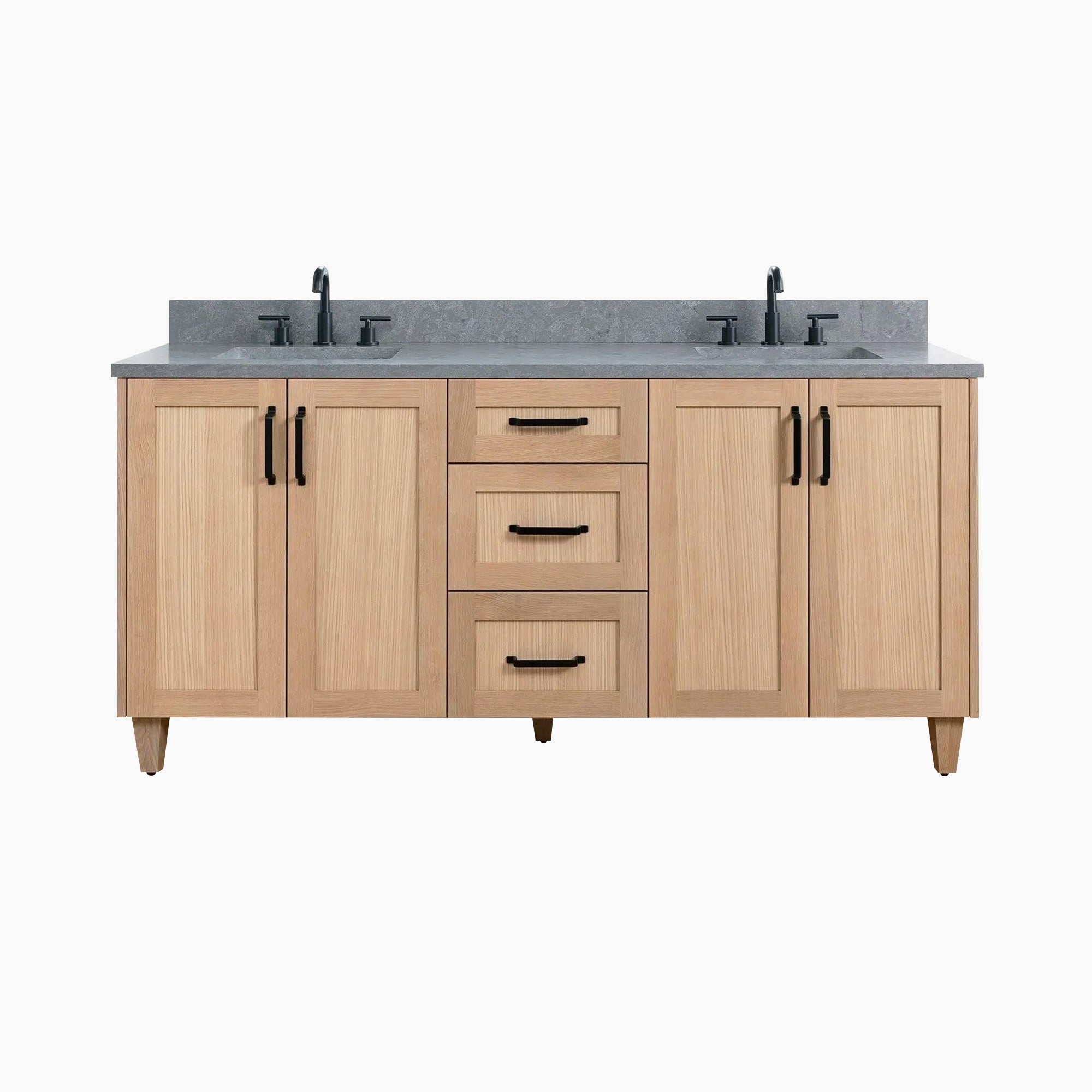 Bridgeport SLIM 72 White Oak Bathroom Vanity, Double Sink