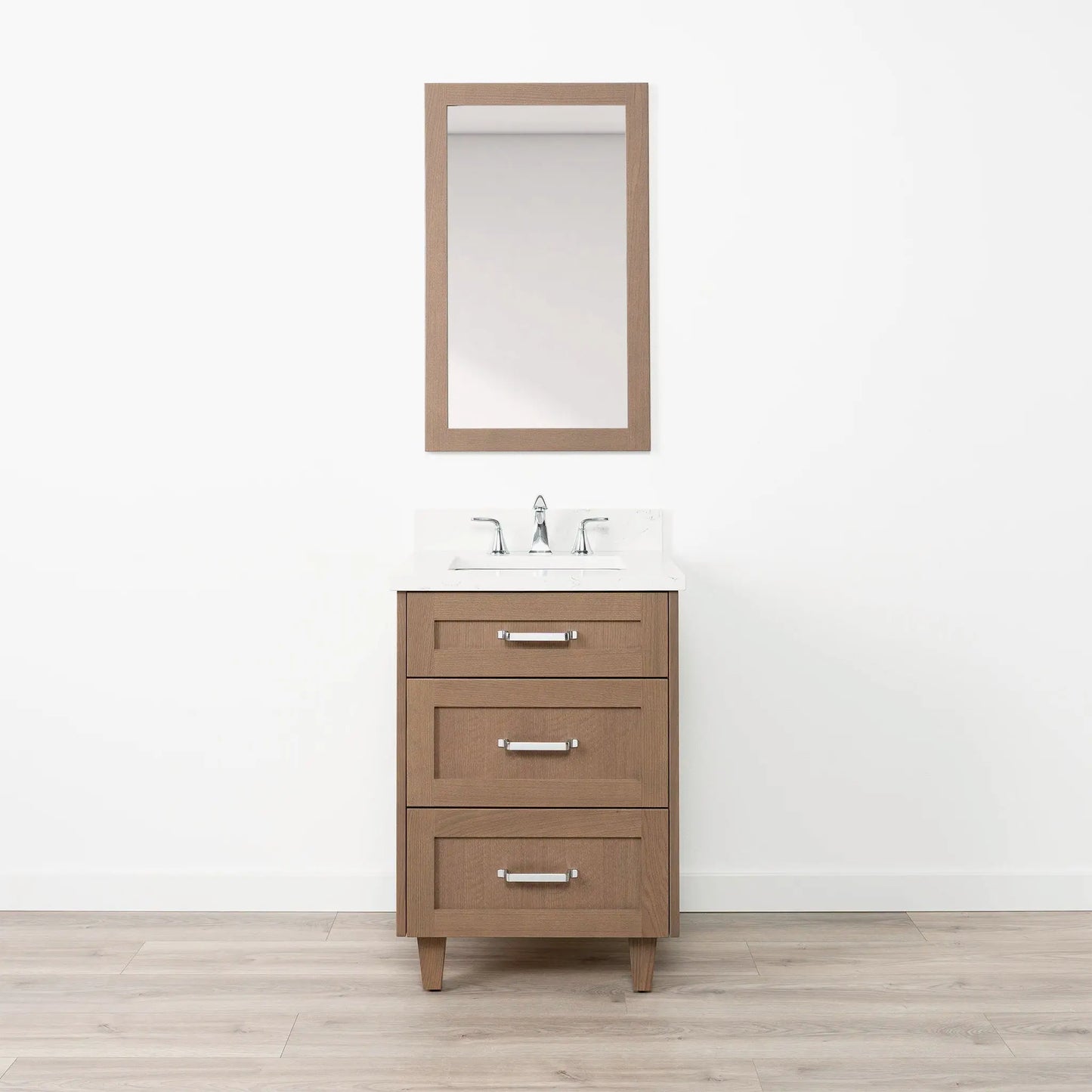 Bridgeport SLIM 24" Almond Coast Bathroom Vanity - All Drawers Teodor Bathroom Vanity Canada