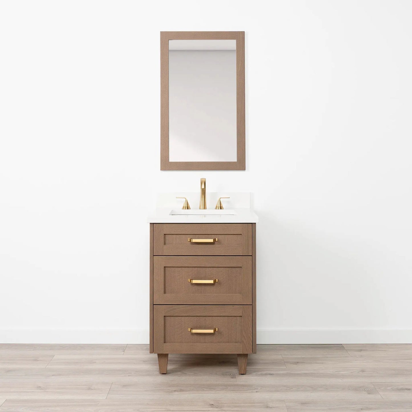 Bridgeport SLIM 24" Almond Coast Bathroom Vanity - All Drawers Teodor Bathroom Vanity Canada