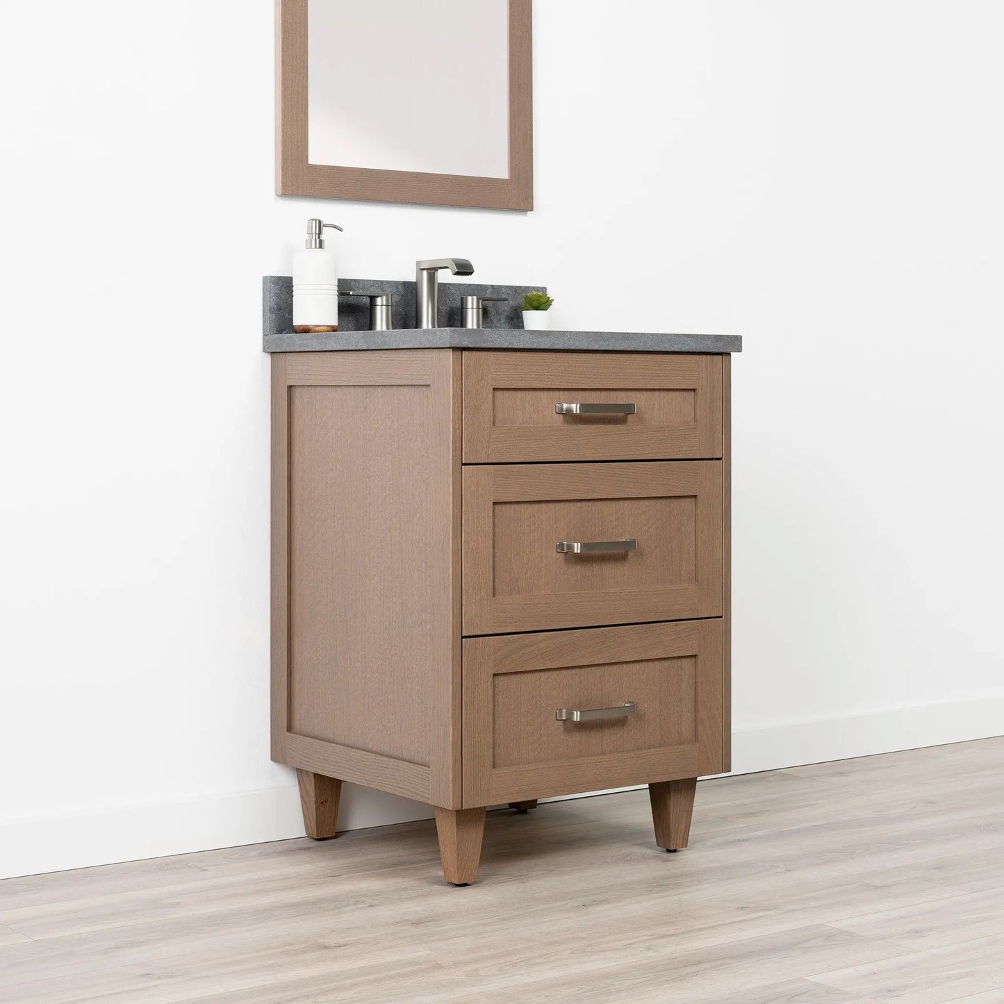 Bridgeport SLIM 24" Almond Coast Bathroom Vanity - All Drawers Teodor Bathroom Vanity Canada