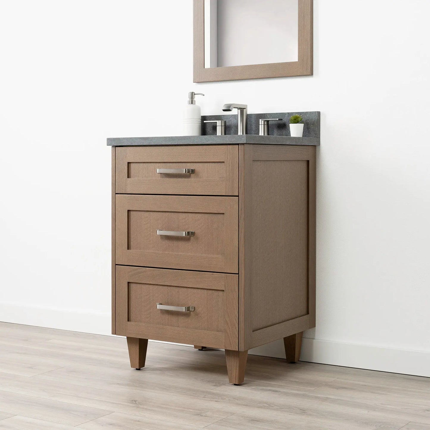 Bridgeport SLIM 24" Almond Coast Bathroom Vanity - All Drawers Teodor Bathroom Vanity Canada