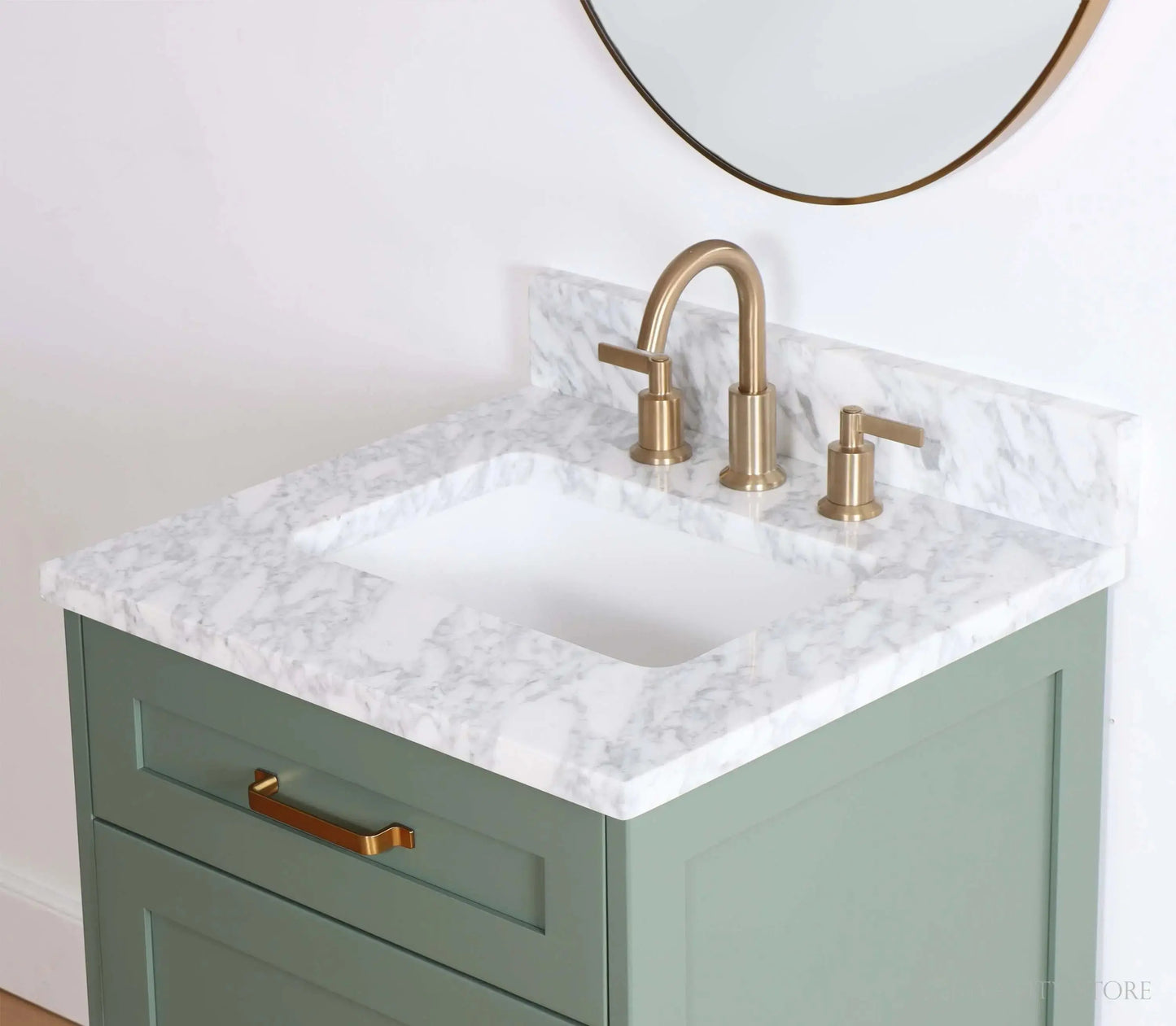 Bridgeport SLIM 24" Sage Green Bathroom Vanity - All Drawers Teodor Bathroom Vanity Canada