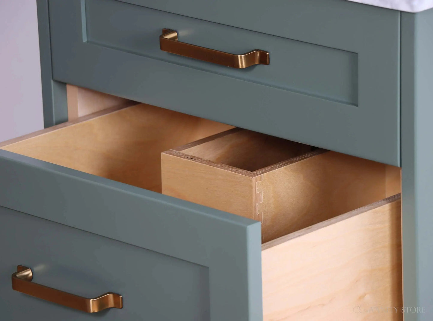 Bridgeport SLIM 24" Sage Green Bathroom Vanity - All Drawers Teodor Bathroom Vanity Canada