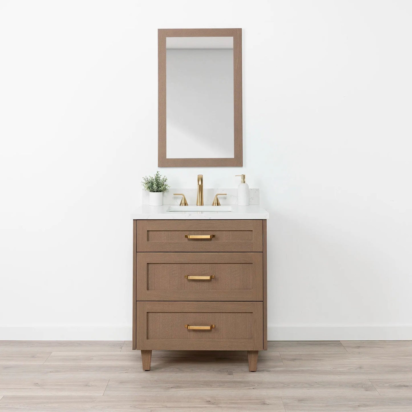 Bridgeport SLIM 30" Almond Coast Bathroom Vanity - All Drawers Teodor Bathroom Vanity Canada
