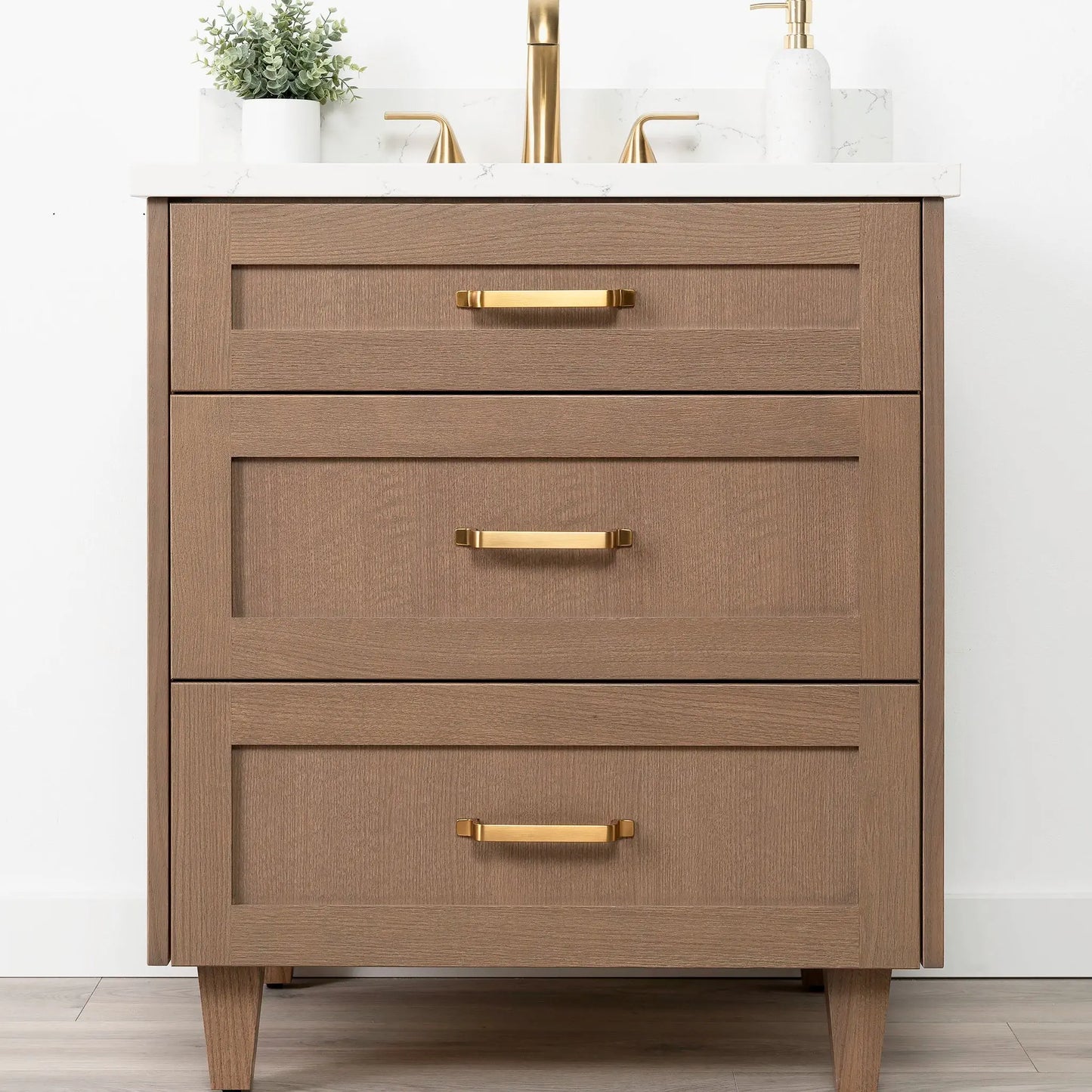 Bridgeport SLIM 30" Almond Coast Bathroom Vanity - All Drawers Teodor Bathroom Vanity Canada