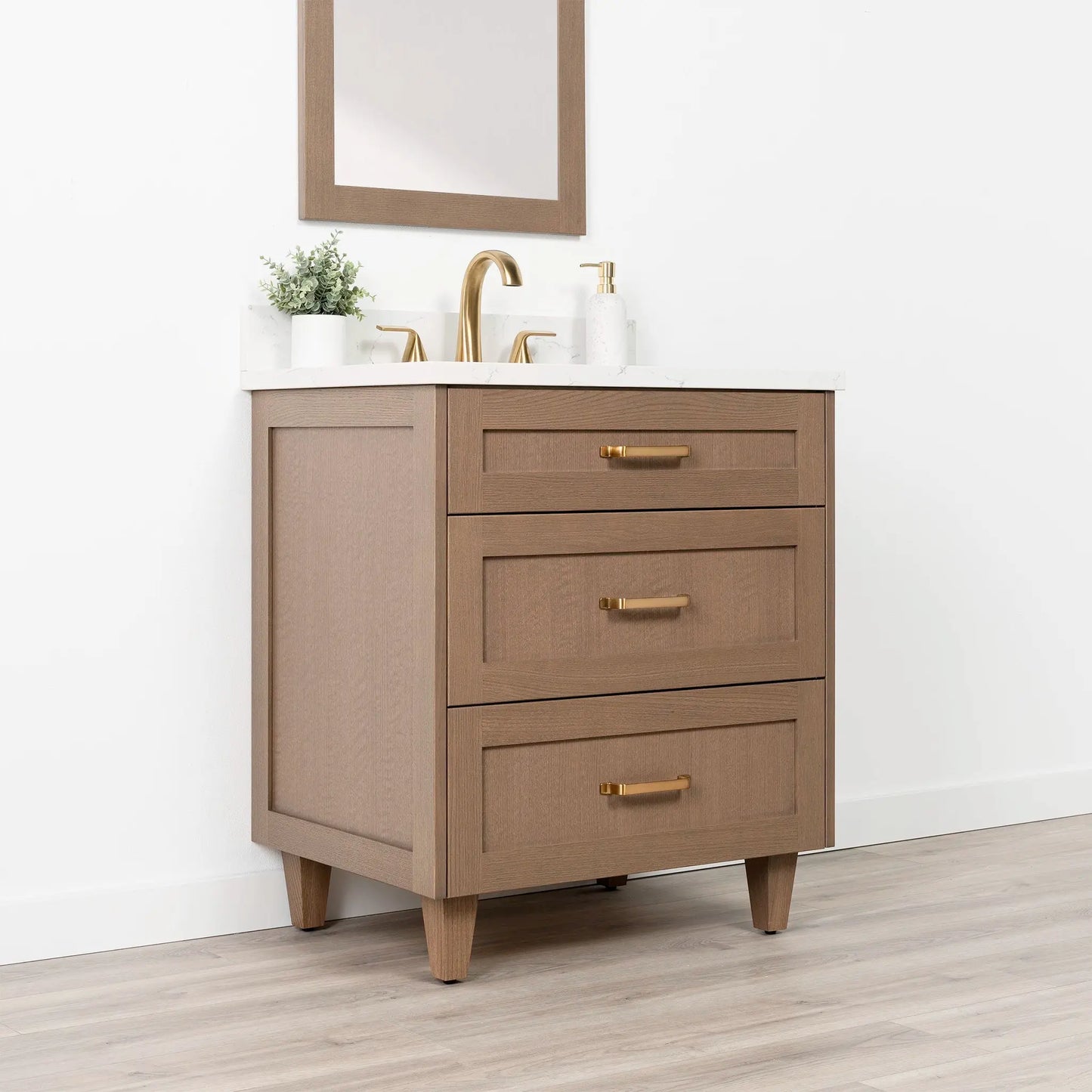 Bridgeport SLIM 30" Almond Coast Bathroom Vanity - All Drawers Teodor Bathroom Vanity Canada