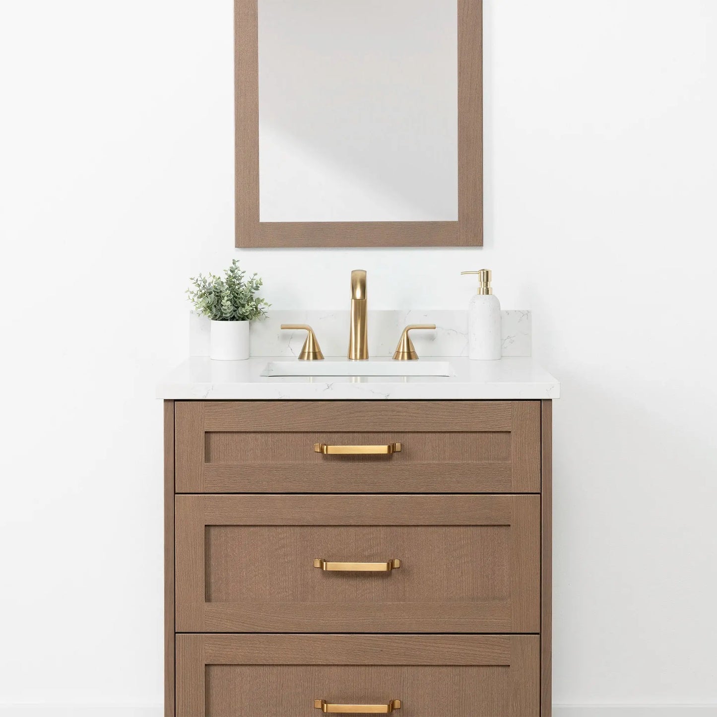 Bridgeport SLIM 30" Almond Coast Bathroom Vanity - All Drawers Teodor Bathroom Vanity Canada