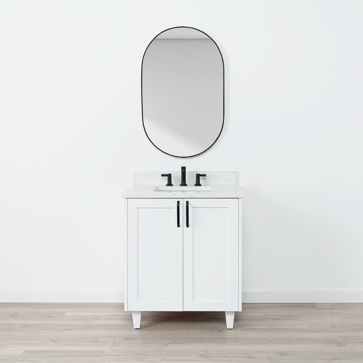 Bridgeport 30" Satin White Bathroom Vanity