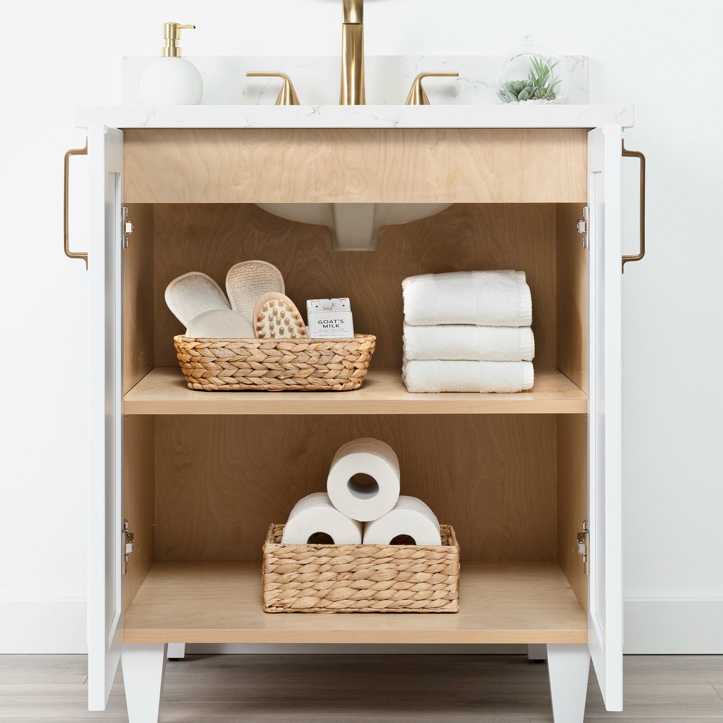 Bridgeport 30" Satin White Bathroom Vanity