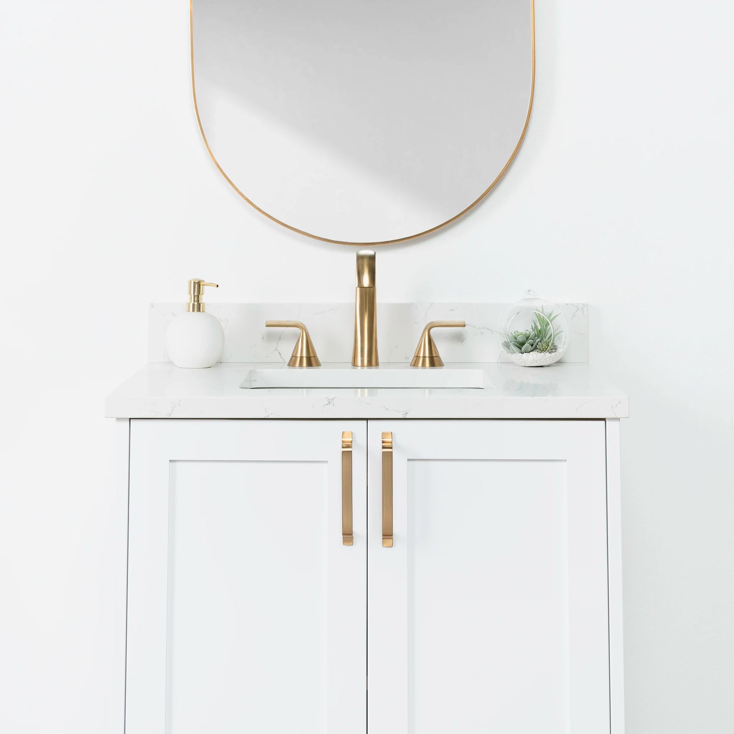 Bridgeport 30" Satin White Bathroom Vanity