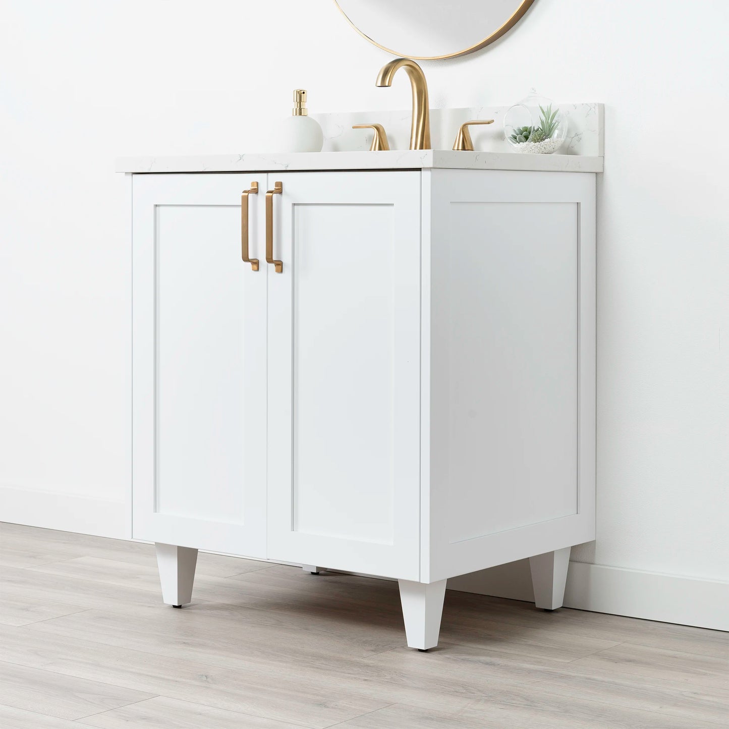 Bridgeport 30" Satin White Bathroom Vanity