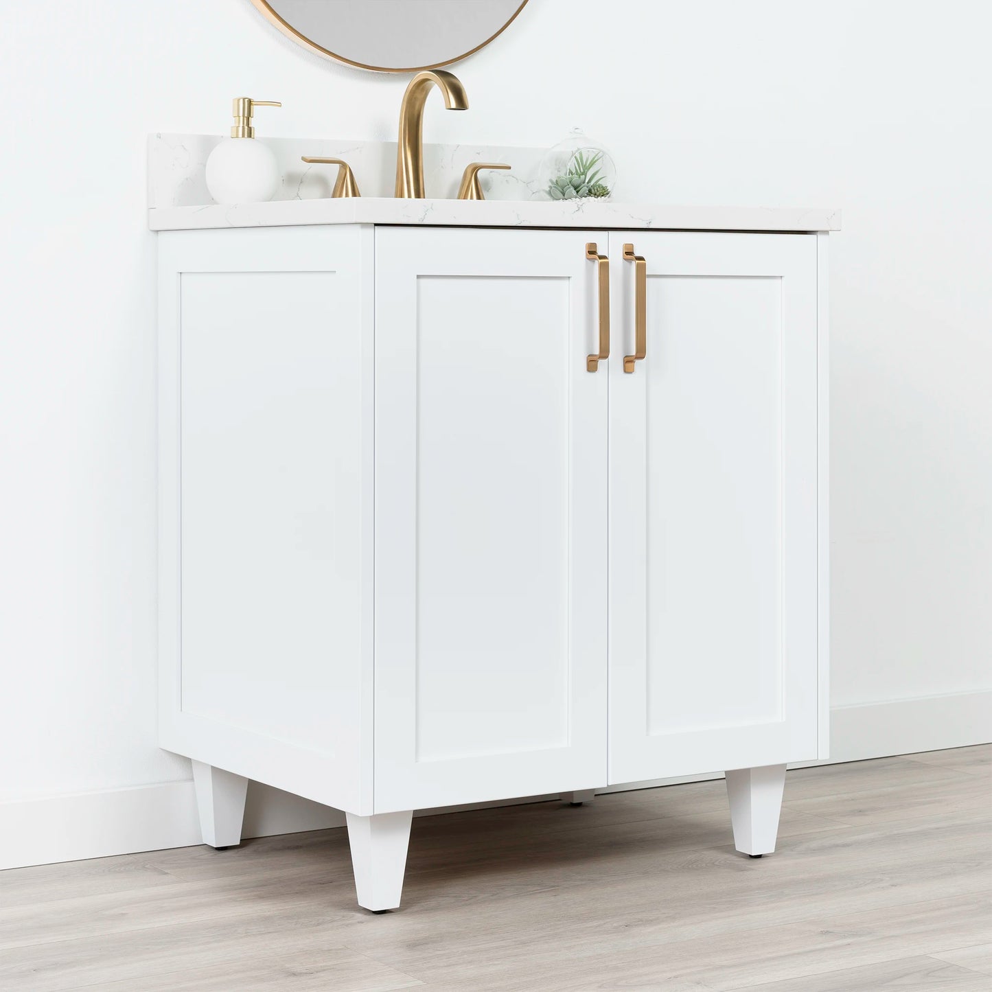 Bridgeport 30" Satin White Bathroom Vanity