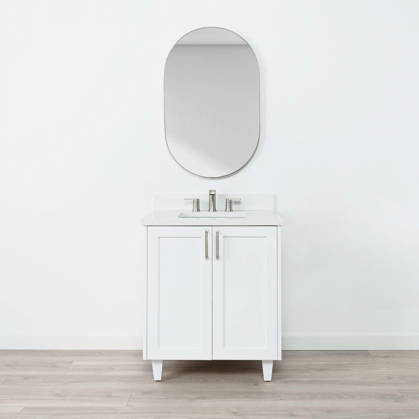 Bridgeport 30" Satin White Bathroom Vanity