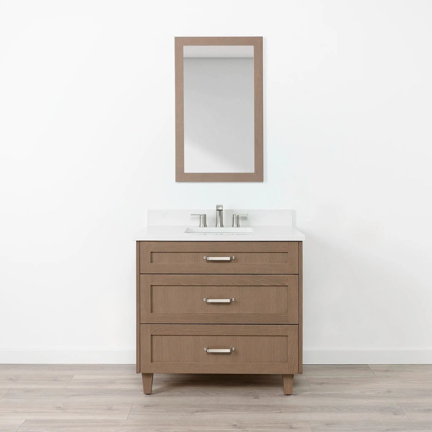 Bridgeport SLIM 36" Almond Coast Bathroom Vanity - All Drawers Teodor Bathroom Vanity Canada