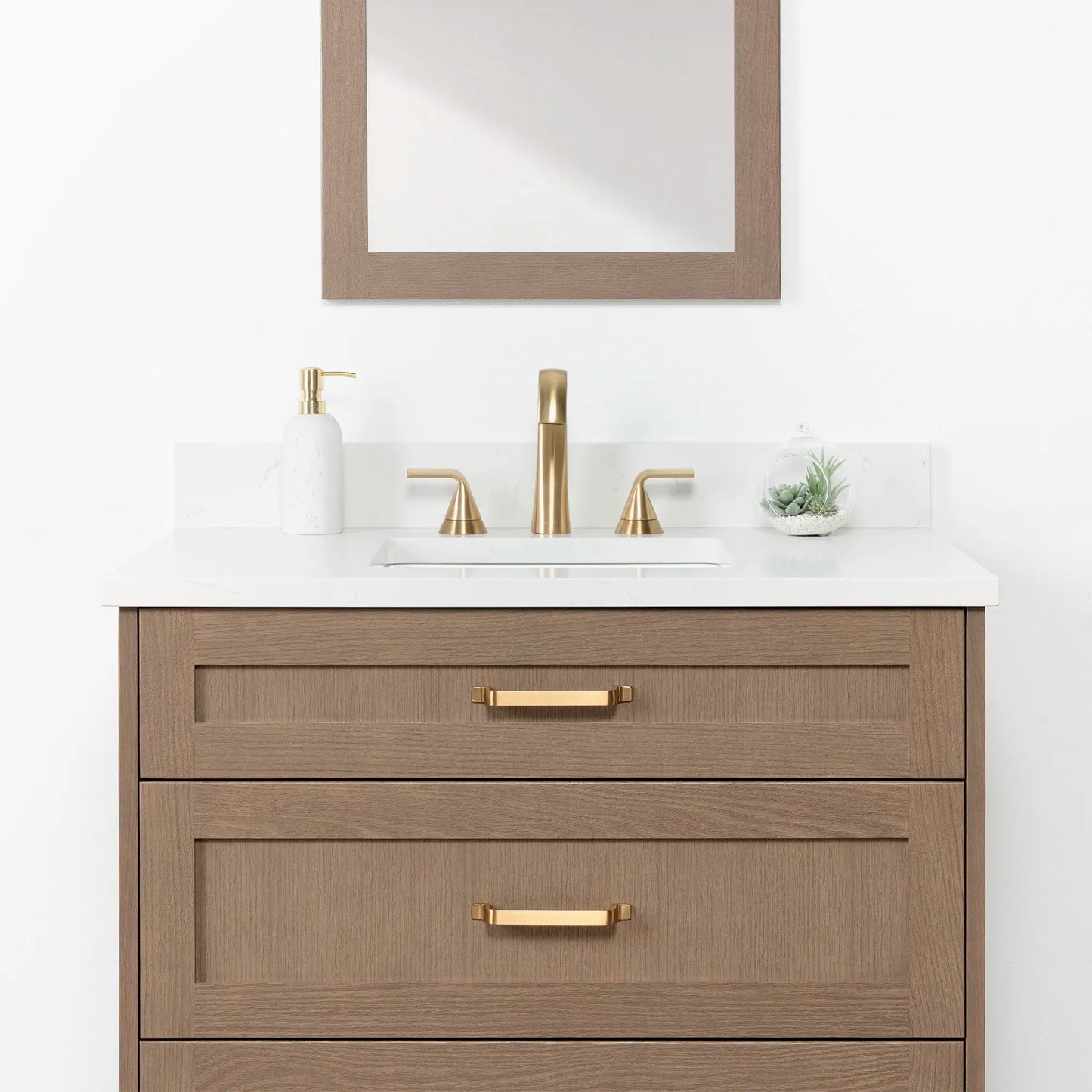 Bridgeport SLIM 36" Almond Coast Bathroom Vanity - All Drawers Teodor Bathroom Vanity Canada