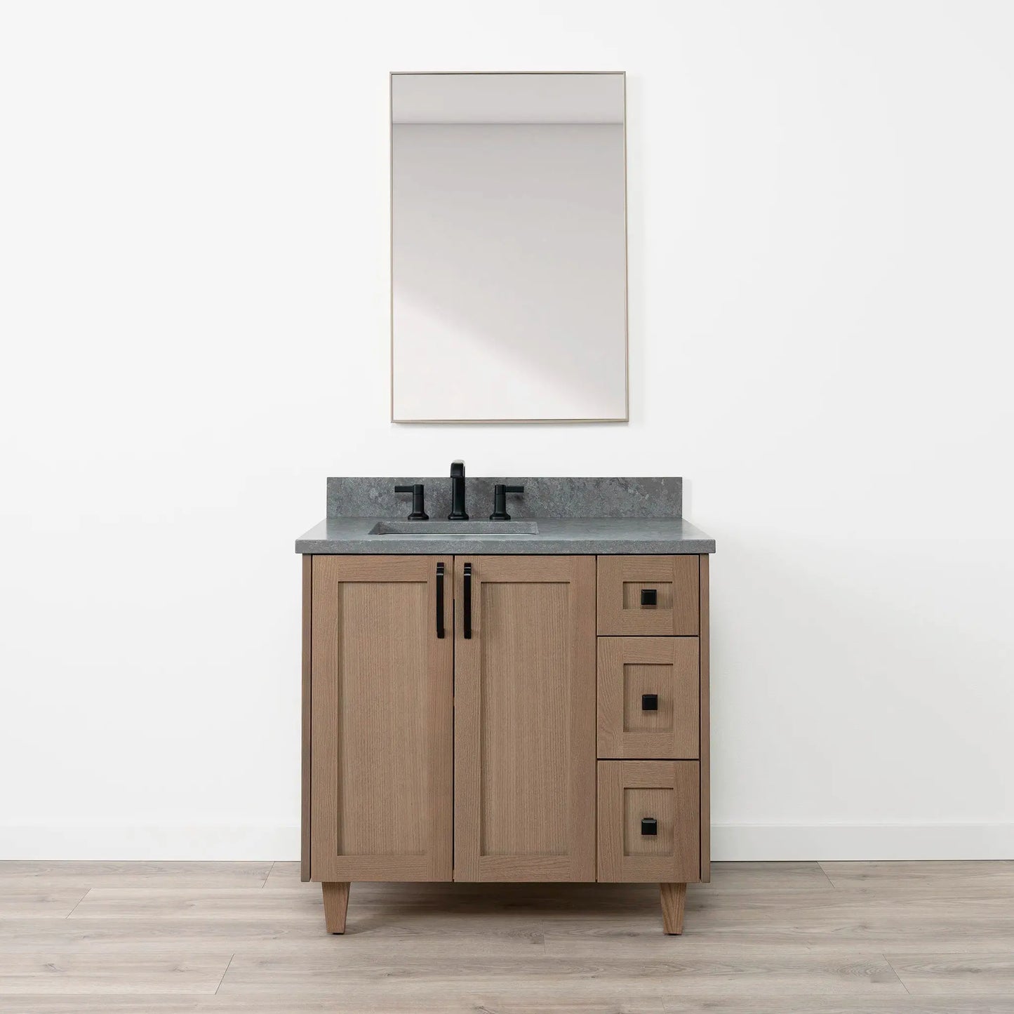 Bridgeport SLIM 36" Almond Coast Bathroom Vanity, Left Sink Teodor Bathroom Vanity Canada