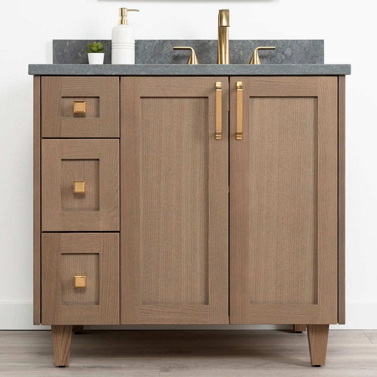 Bridgeport SLIM 36" Almond Coast Bathroom Vanity, Right Sink Teodor Bathroom Vanity Canada
