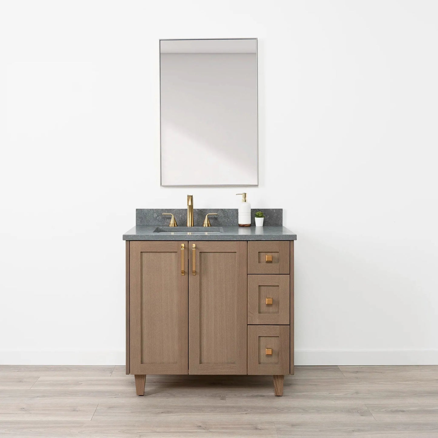 Bridgeport SLIM 36" Almond Coast Bathroom Vanity, Left Sink Teodor Bathroom Vanity Canada