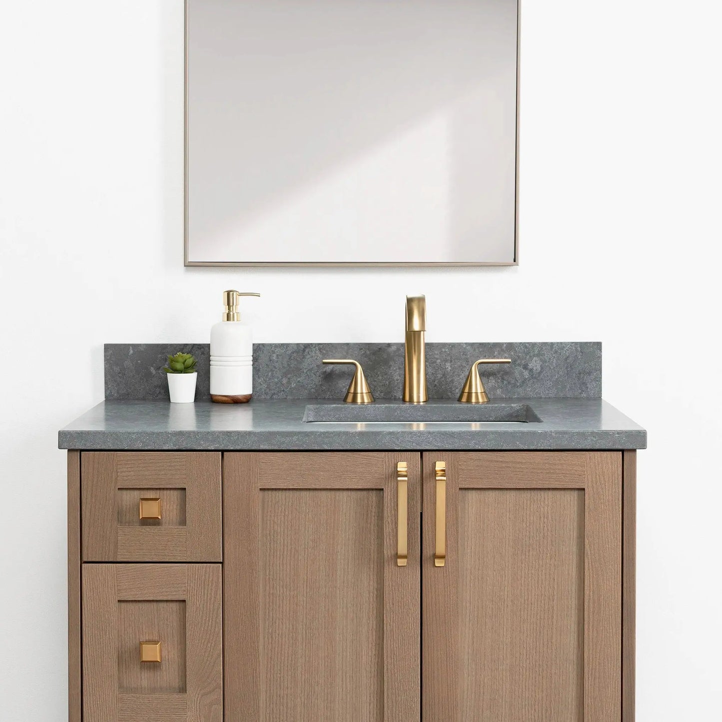 Bridgeport SLIM 36" Almond Coast Bathroom Vanity, Right Sink Teodor Bathroom Vanity Canada
