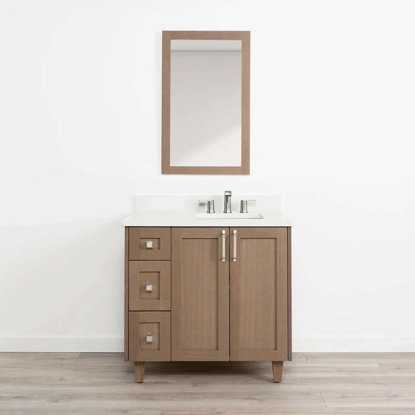 Bridgeport SLIM 36" Almond Coast Bathroom Vanity, Right Sink Teodor Bathroom Vanity Canada