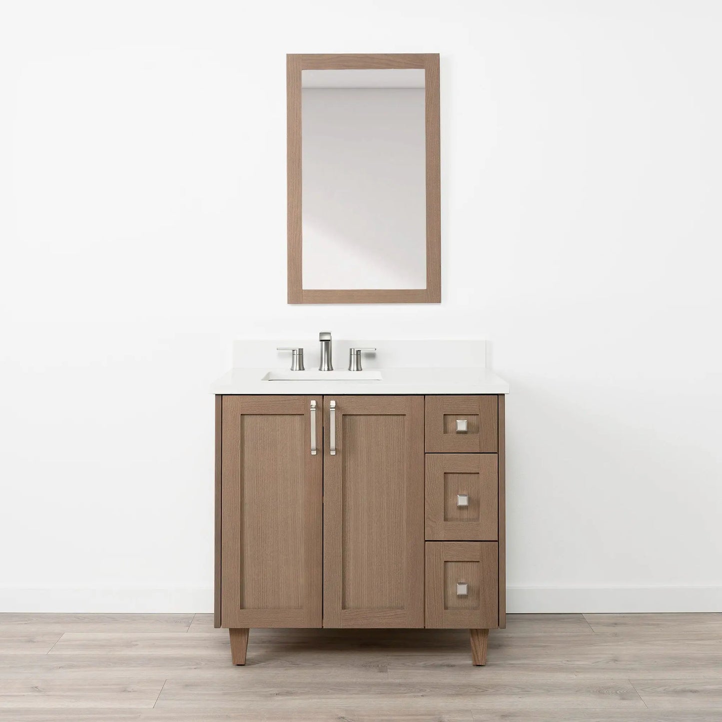 Bridgeport SLIM 36" Almond Coast Bathroom Vanity, Left Sink Teodor Bathroom Vanity Canada