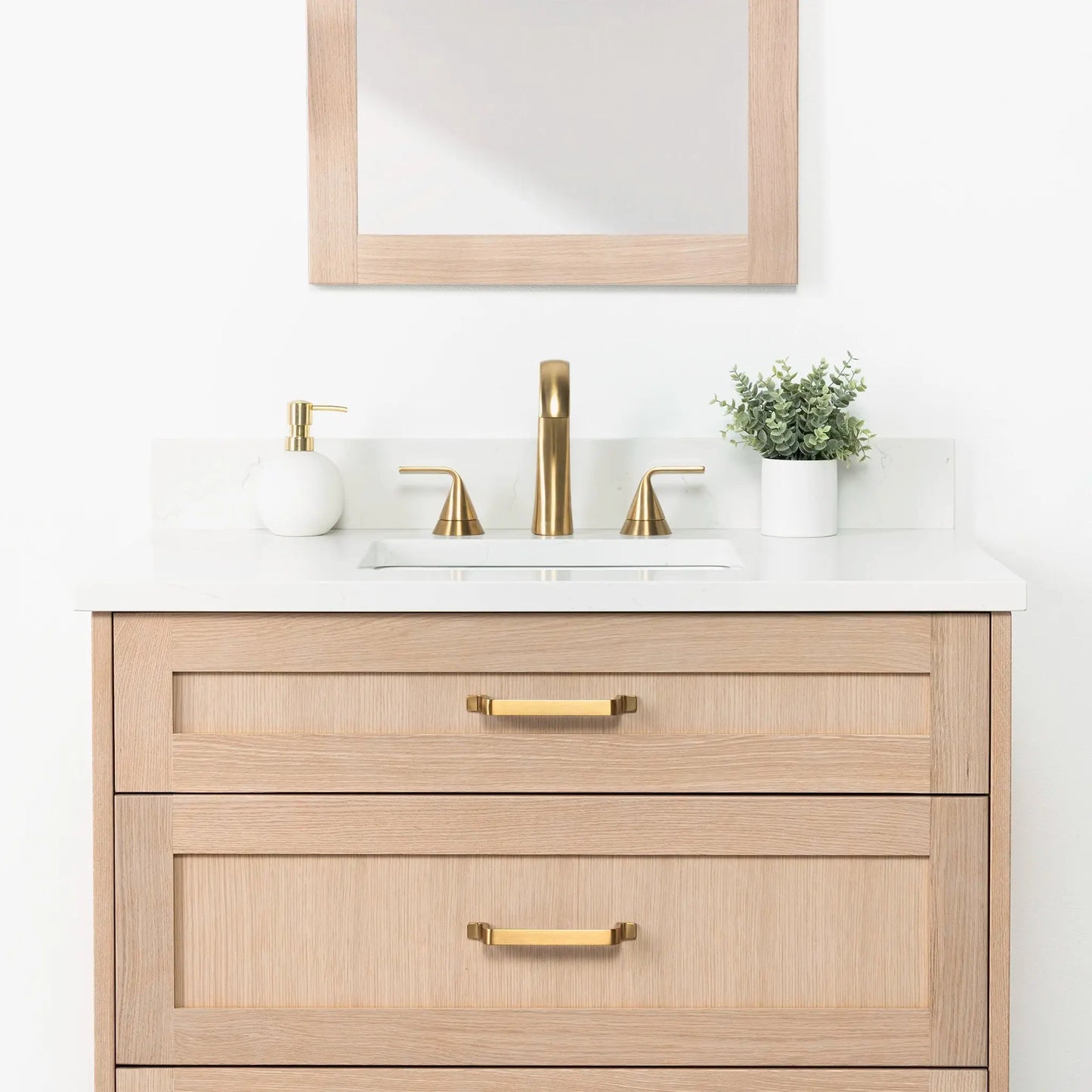 Bridgeport SLIM 36" White Oak Bathroom Vanity - All Drawers Teodor Bathroom Vanity Canada