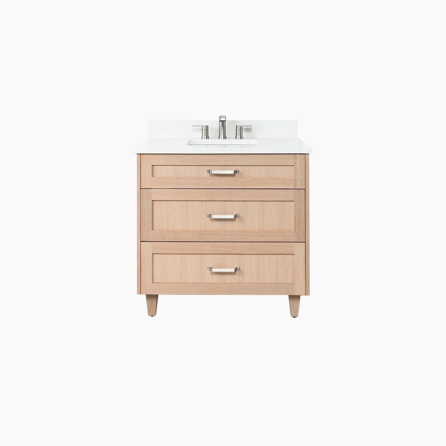 Bridgeport SLIM 36" White Oak Bathroom Vanity - All Drawers Teodor Bathroom Vanity Canada
