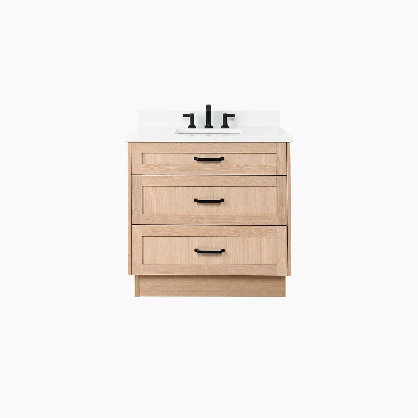 Bridgeport SLIM 36" White Oak Bathroom Vanity - All Drawers Teodor Bathroom Vanity Canada