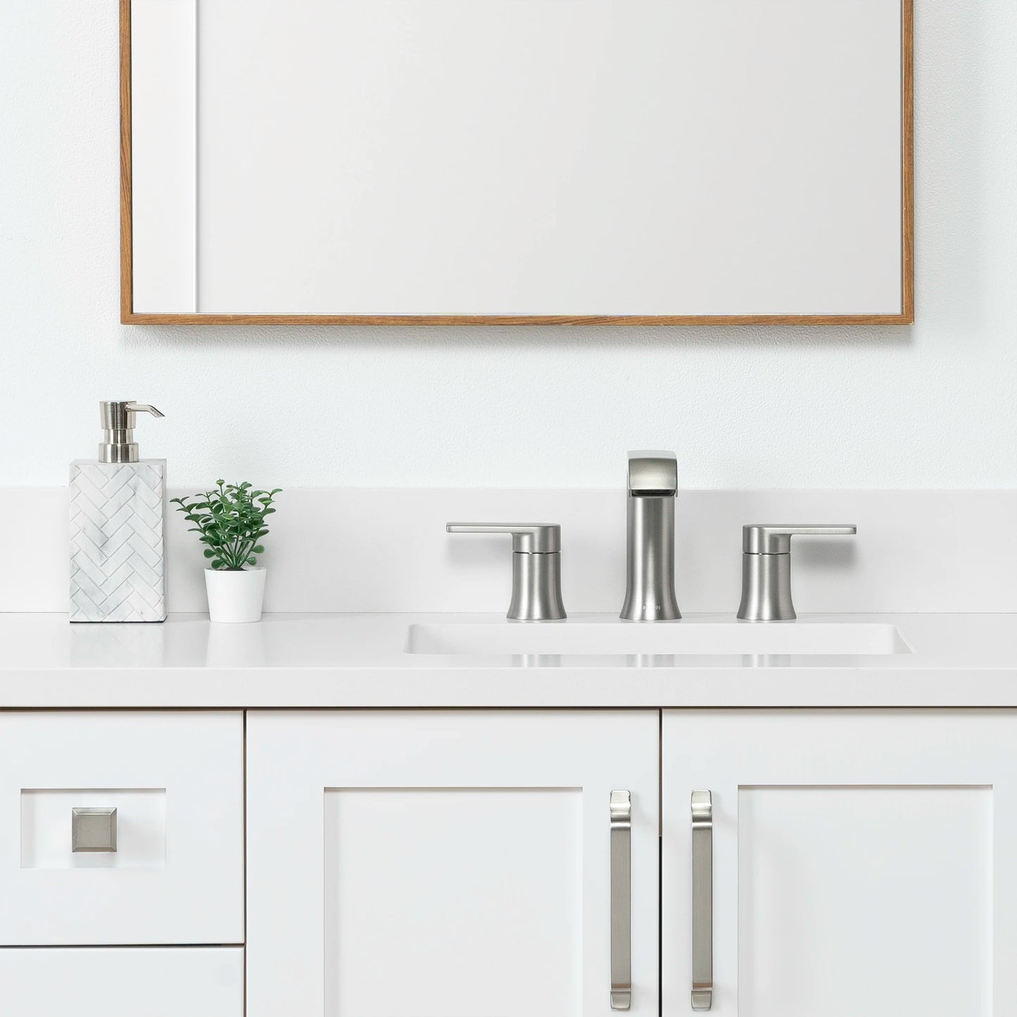 Bridgeport SLIM 36" Satin White Bathroom Vanity, Right Sink