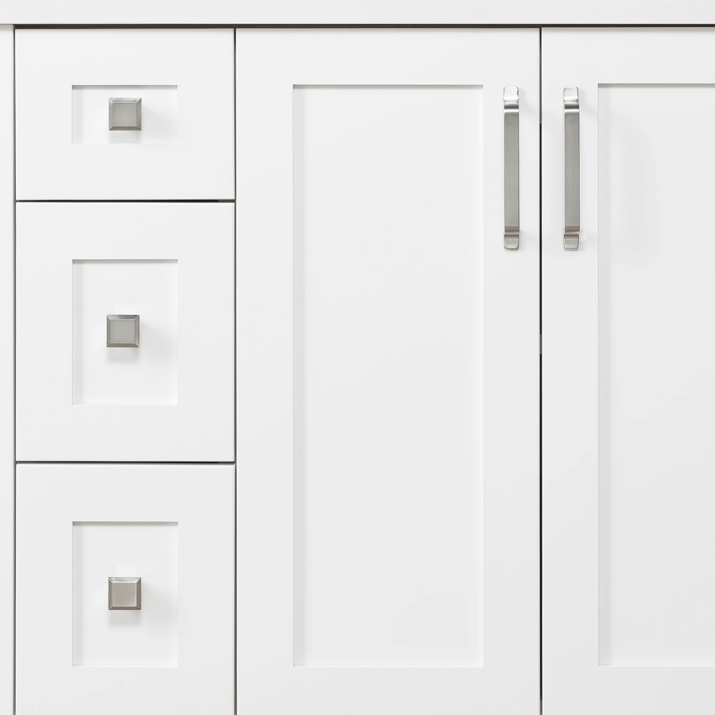 Bridgeport SLIM 36" Satin White Bathroom Vanity, Right Sink